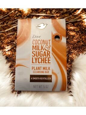 Dove Beauty Plant Based Bar Soap Coconut Milk & Sugar Lychee 5 oz NEW